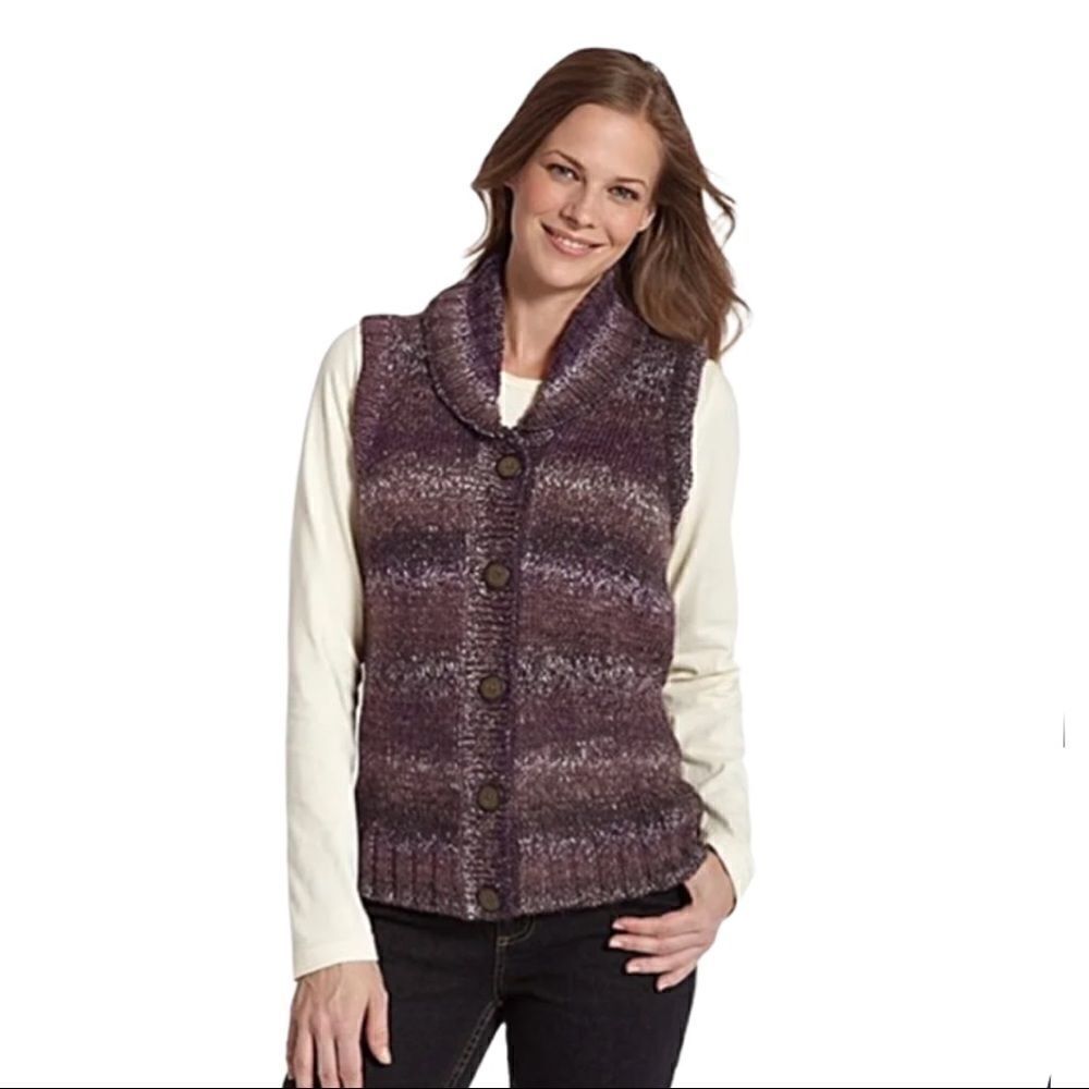 Woolrich Kendal Creek Shawl Collar Sweater Vest Sz M
